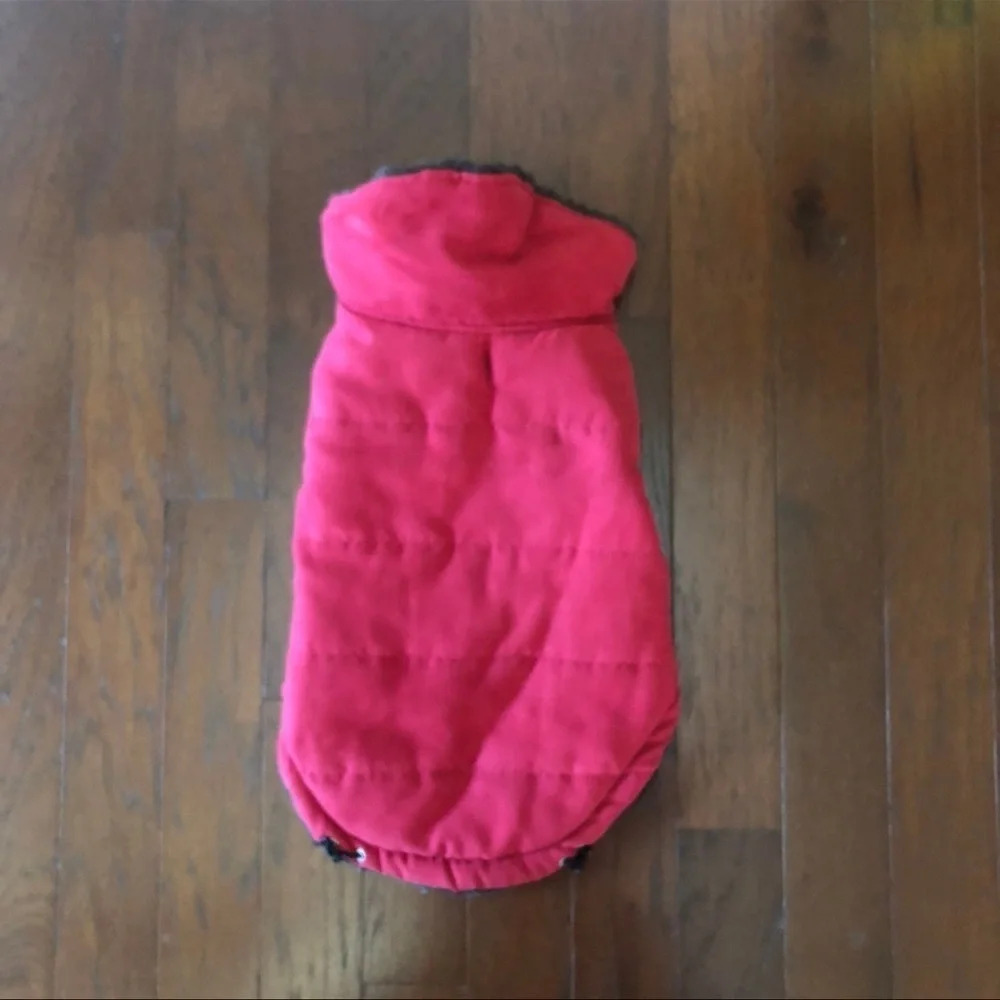 Red dog Faux Suede Coat Large - Picture 3 of 8